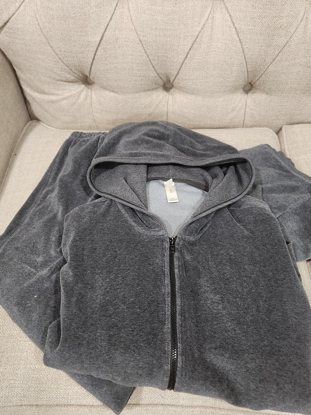 Cozy Grey Zip-Up Hoodie Jumpsuit